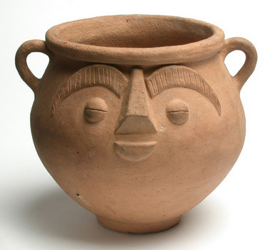 Roman Face Pot
