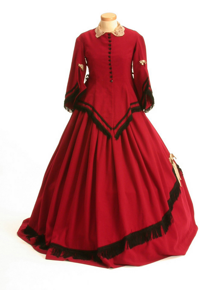 Victorian Woman's Red Skirt and Bodice