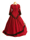 Victorian Woman's Red Skirt and Bodice